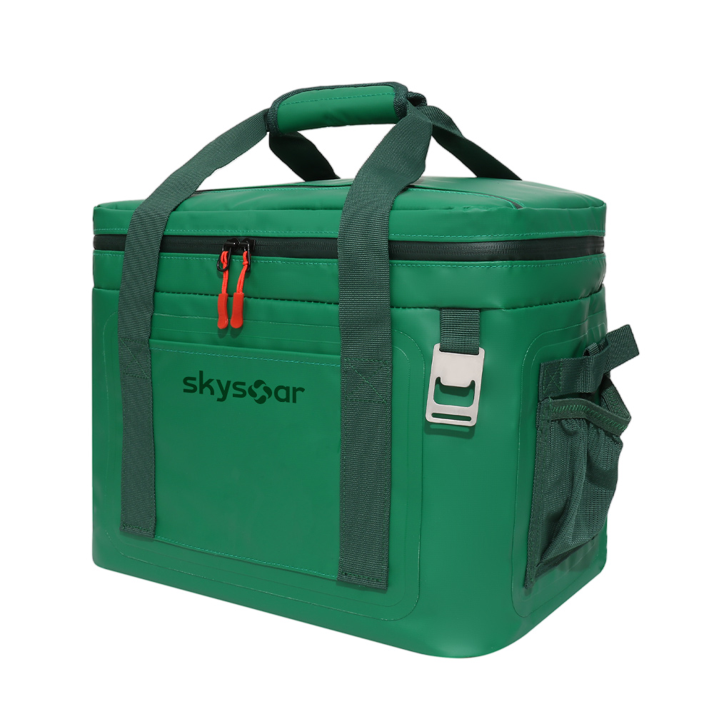 500D PVC Tarpaulin Insulated Leak-Proof Cooler Bag | Waterproof Portable Soft Cooler with Bottle Opener & Adjustable Strap for Outdoor Adventures - Image 3