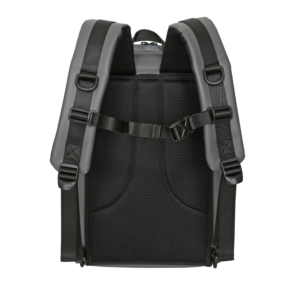 Gray PVC Tarpaulin Waterproof Backpack - Detail 3