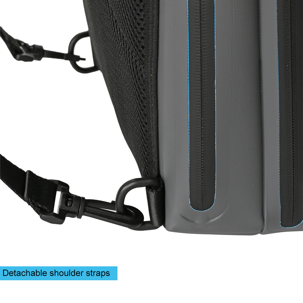 Gray PVC Tarpaulin Waterproof Backpack - Detail 9
