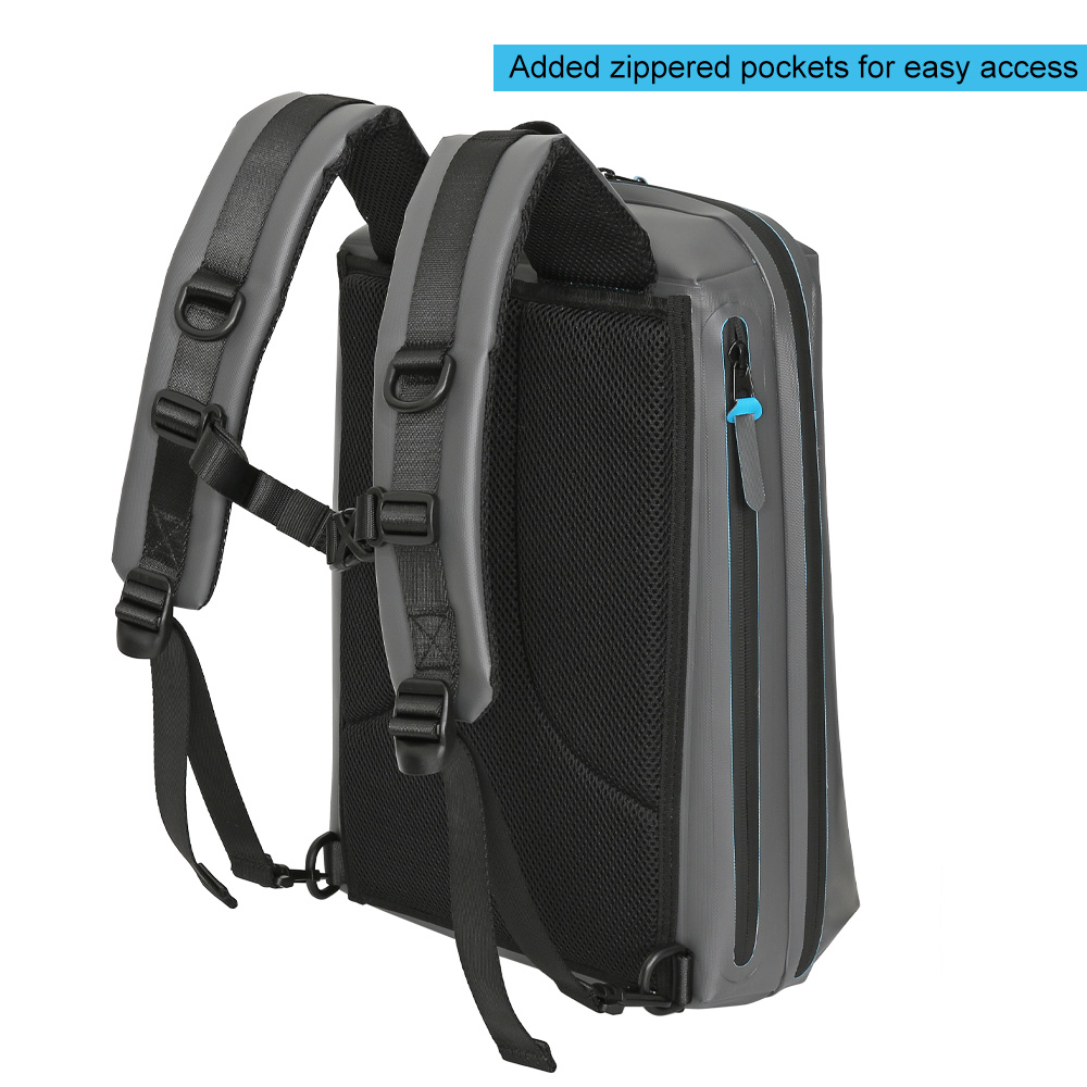 Gray PVC Tarpaulin Waterproof Backpack - Detail 10