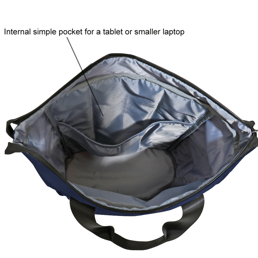Navy Quilted Tote Backpack - Detail 7