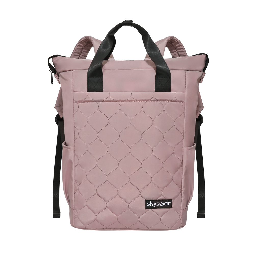 Navy Quilted Tote Backpack - Detail 10