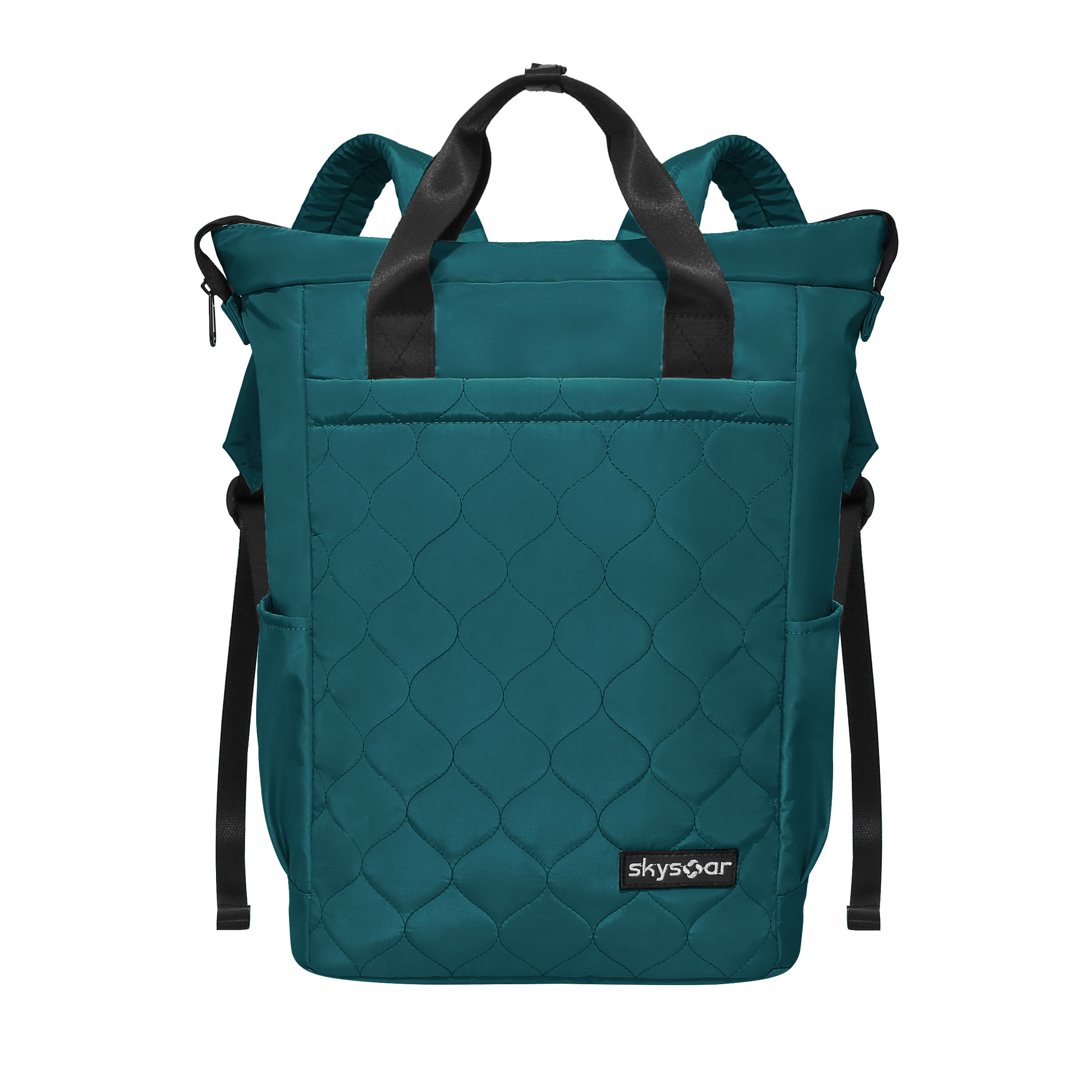 Olive Quilted Tote Backpack - Detail 10