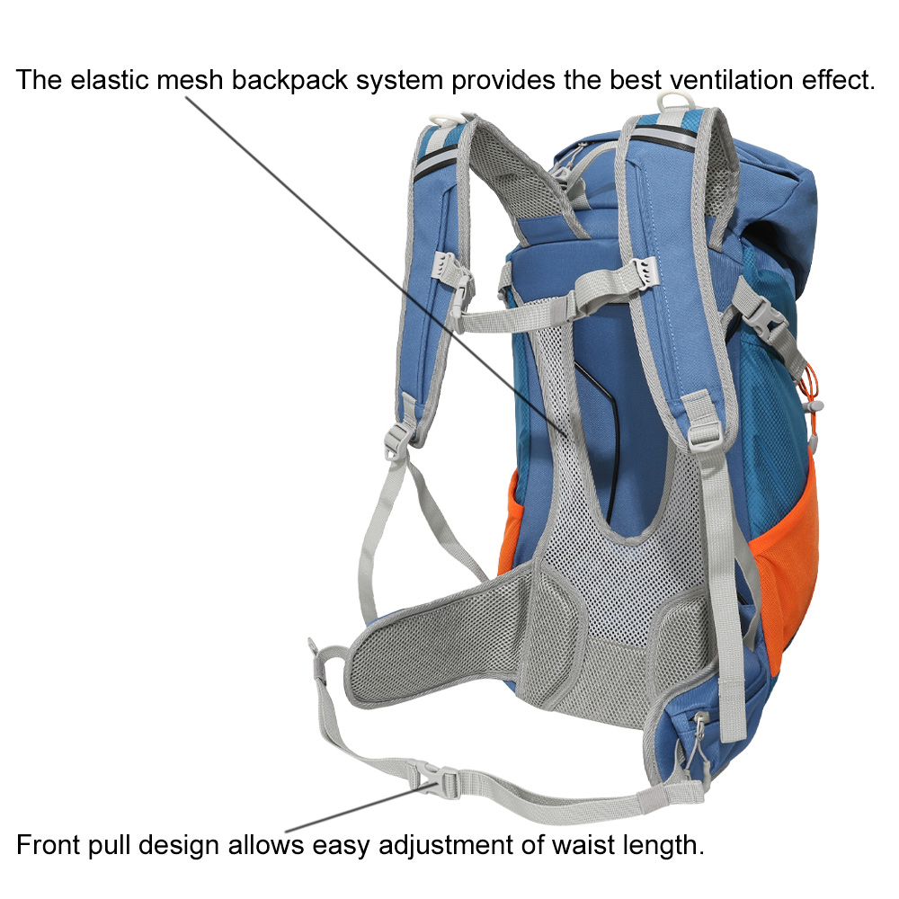 Blue & Orange Outdoor Backpack - Detail 6